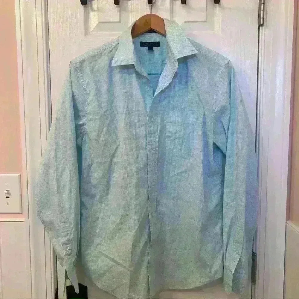 Banana Republic Men’s Slim Flex Fit Gingham Button down Size M
